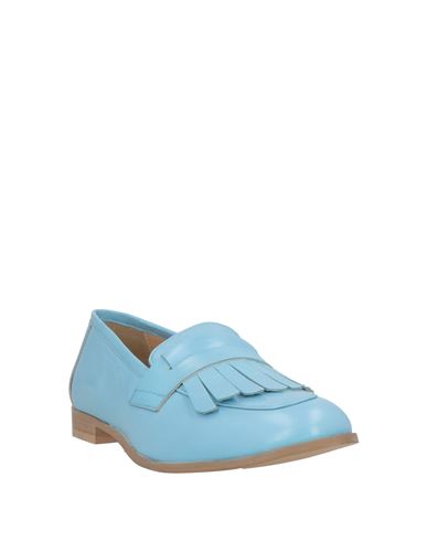 Woman Loafers Sky blue Size 10 Leather