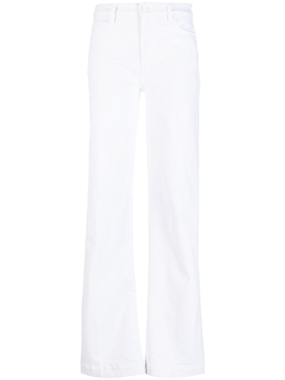 Mid-rise straight-leg jeans - White