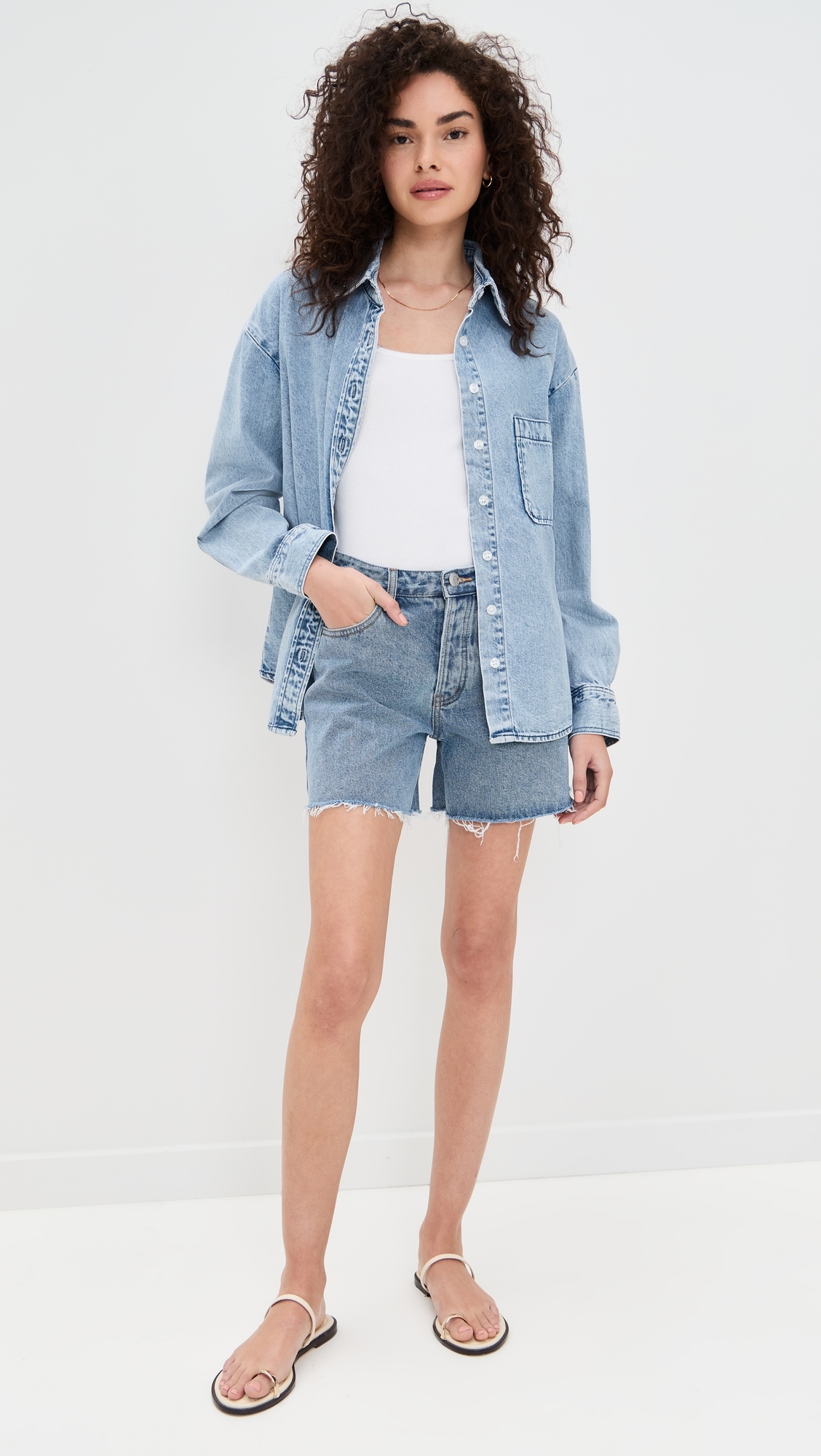 PARKE Vintage Wash Long Baggy Shorts Vintage Wash
