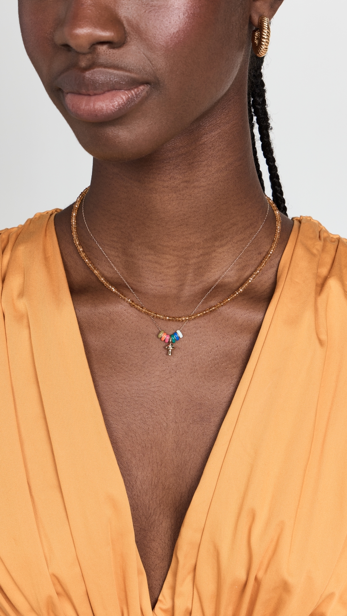 November Citrine Beaded Necklace Citrine One Size