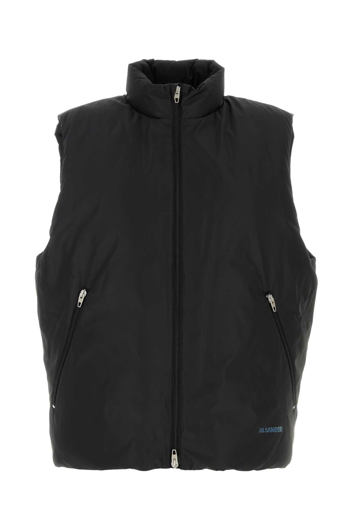 Down-Filled Puffer Vest — Black