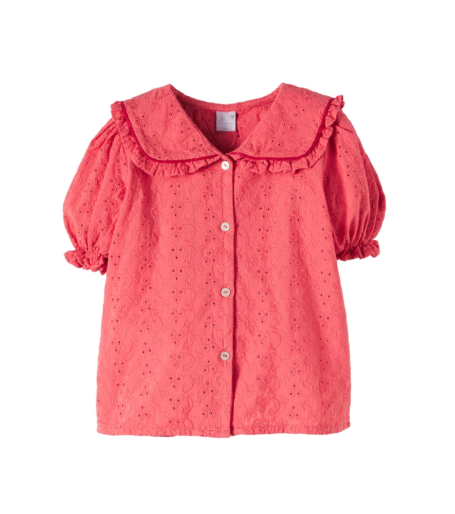 Broderie anglaise cotton blouse