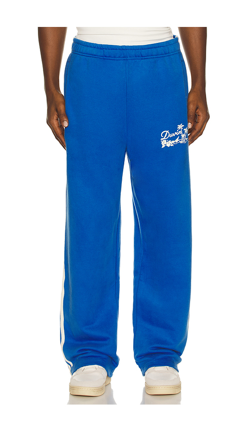 Duvin Design Oasis Wide Leg Sweatpants in Blue. M also in S, L, XL/1X