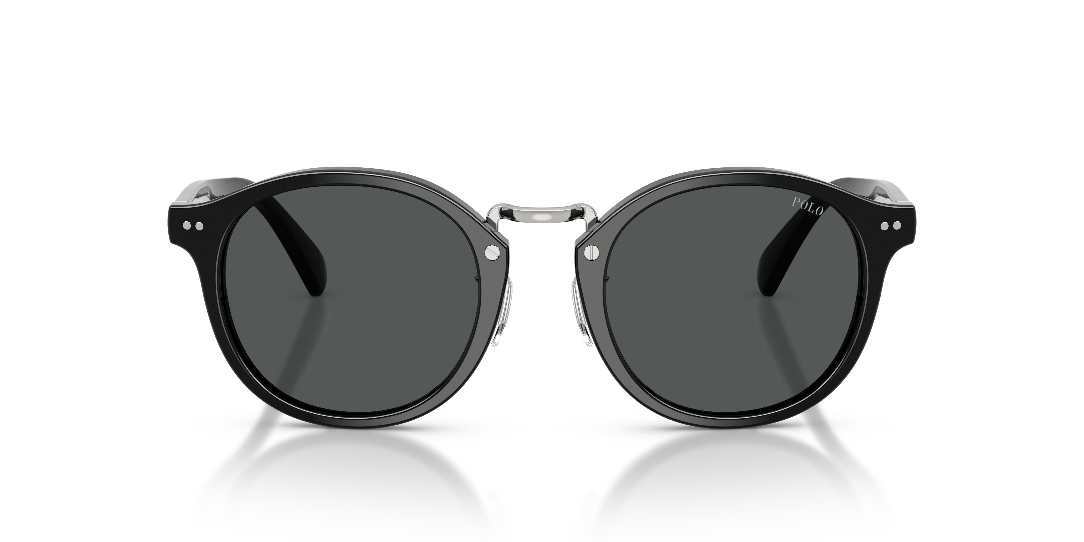 Polo Ralph Lauren Man Polo Ralph Lauren PH4230 500187 Sunglasses Acetate Black Grey Round Norma