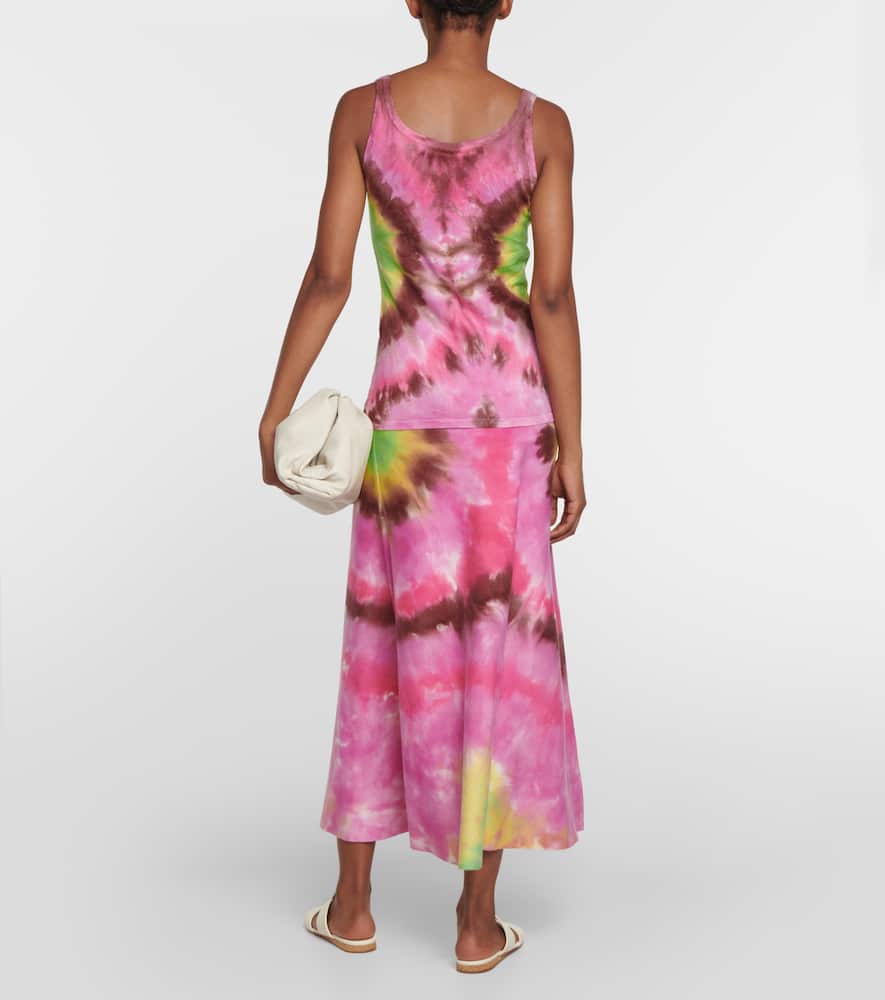 Gabriela Hearst Tie-dye cashmere and silk midi dress