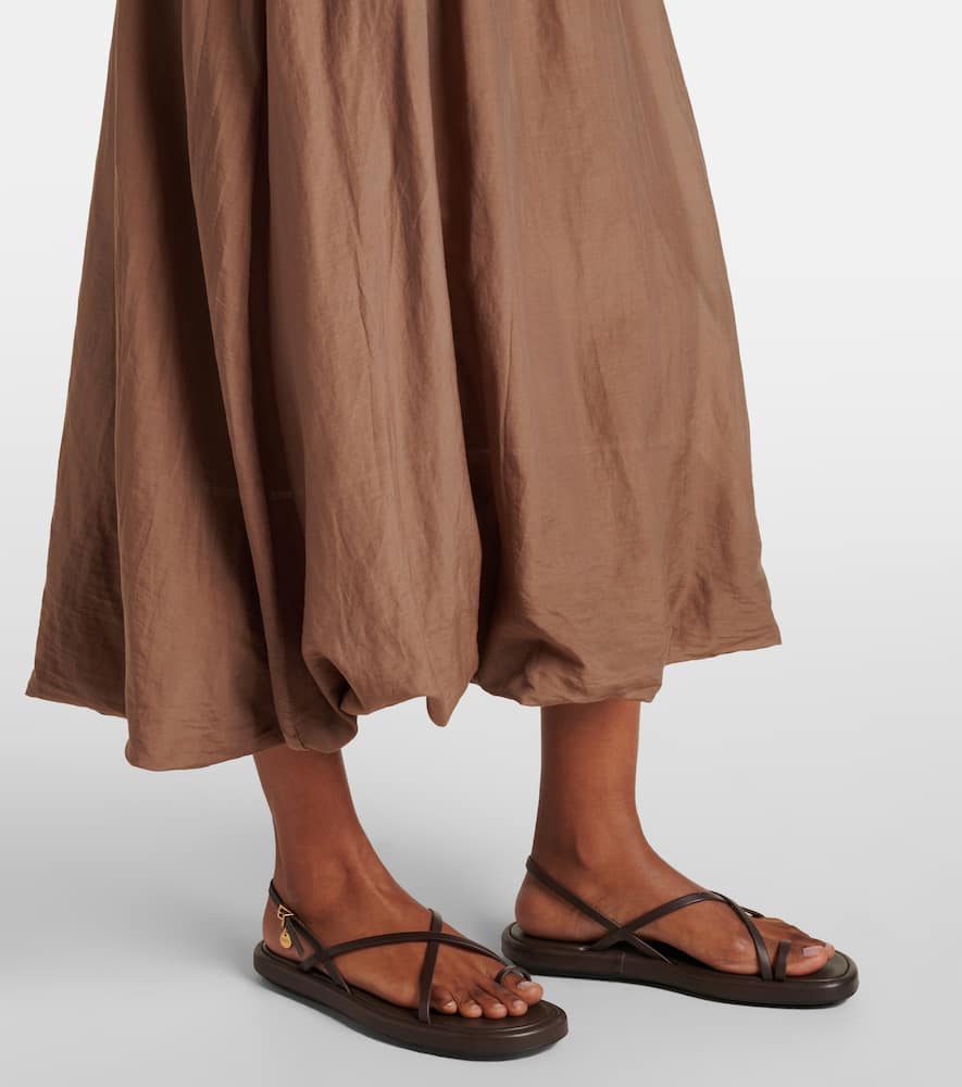 Ines cotton and silk voile maxi skirt