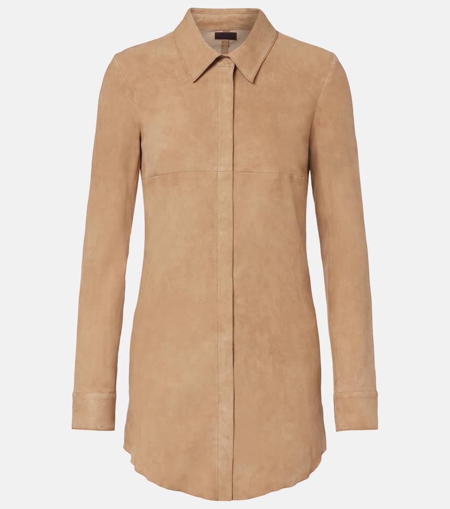 Geraldine suede shirt dress