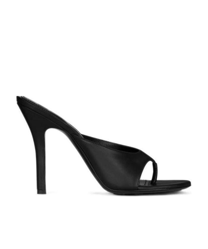 Slip-on leather mules