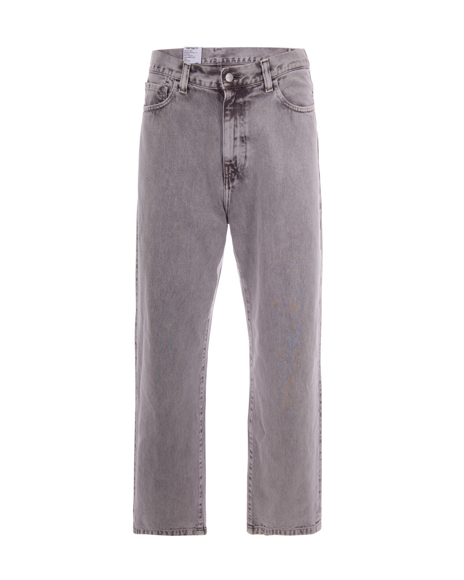 Grey Loose Flat Front Pants