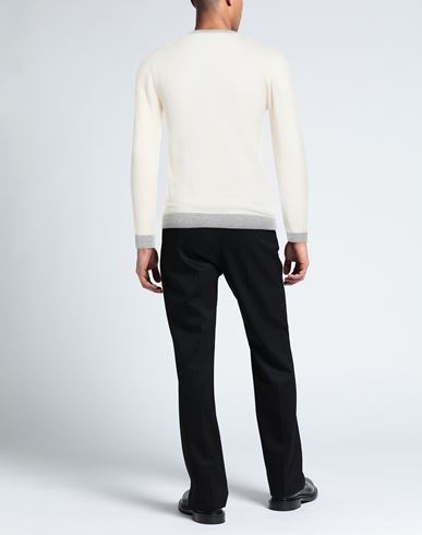 Man Sweater Ivory Size XXL Wool, Cashmere