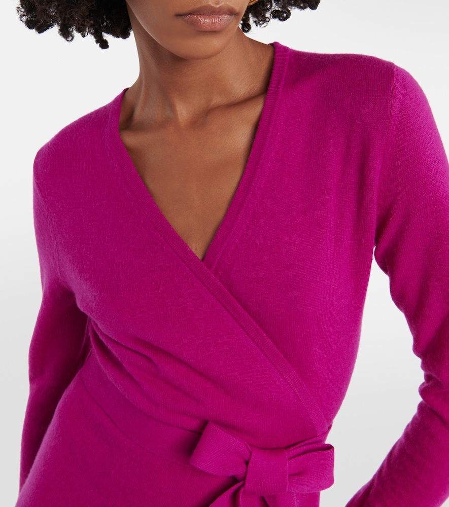 Astrid wool and cashmere wrap dress