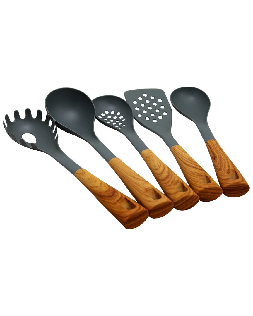 Everwood Kitchen Nylon Tools With Wood InspiHandles (Set Of 5)