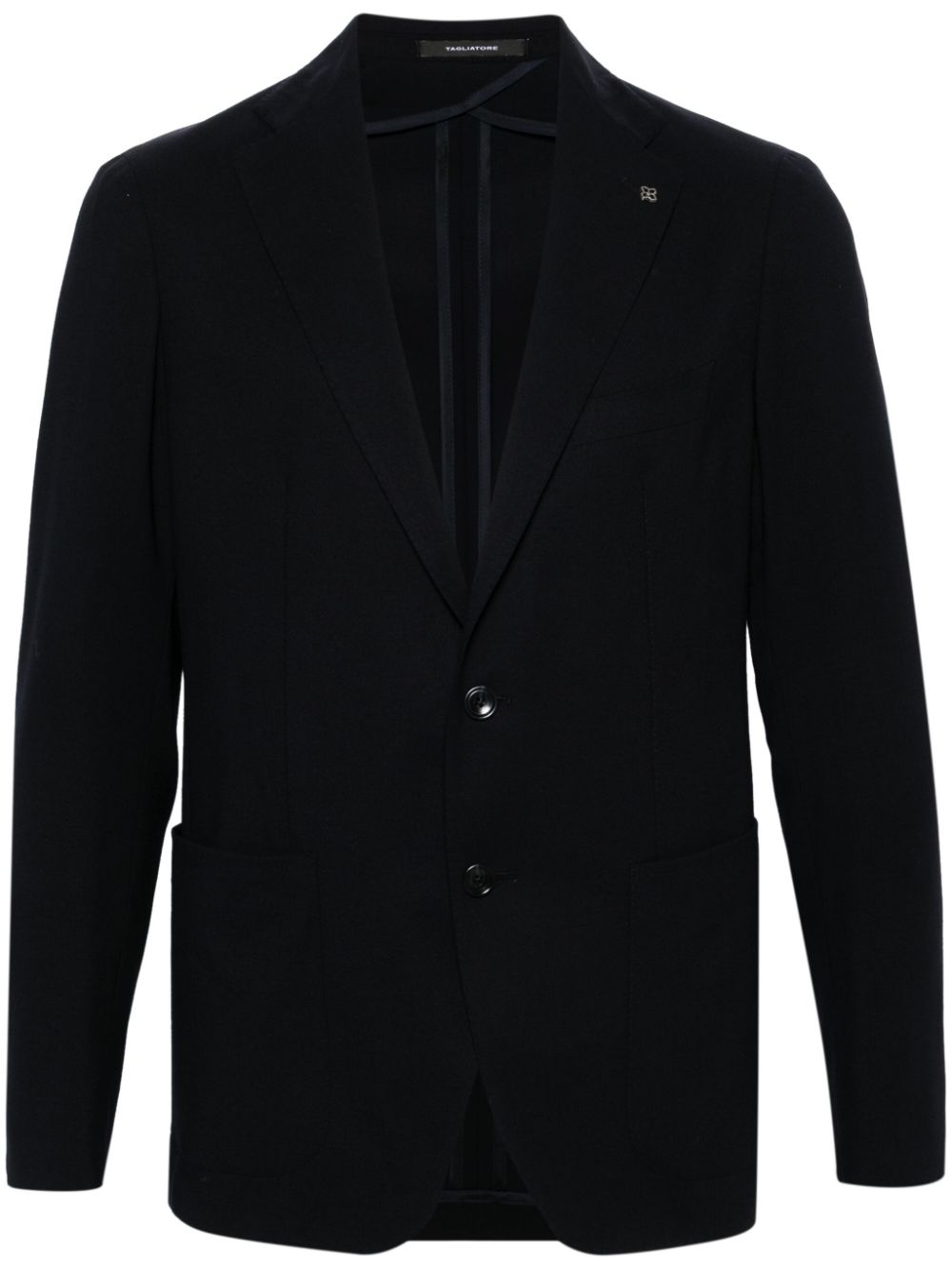 Notched-lapels single-breasted blazer - Blue