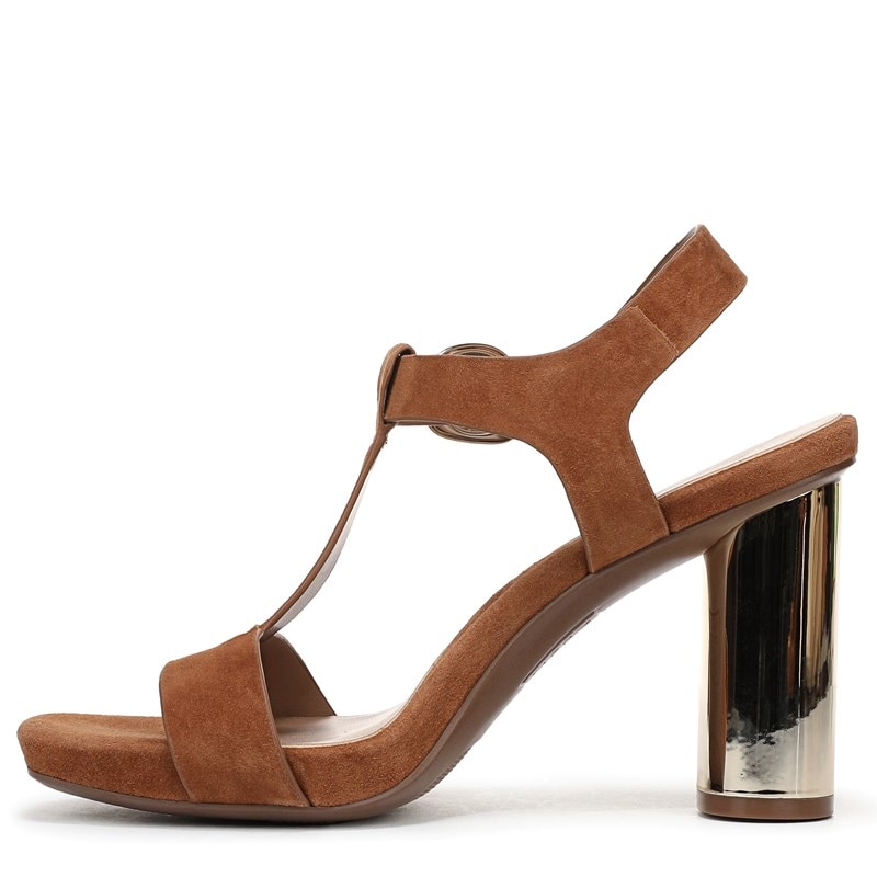 Jordis Dress Sandals, Walnut Brown Suede Leather