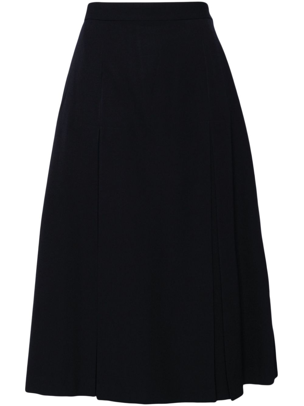 Pleated wool skirt - Blue