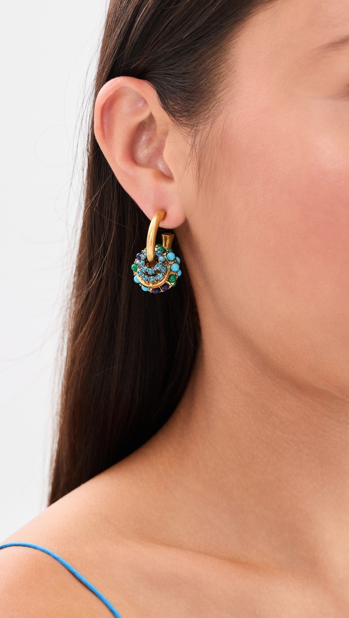 Enna Earrings Green Turquoise One Size