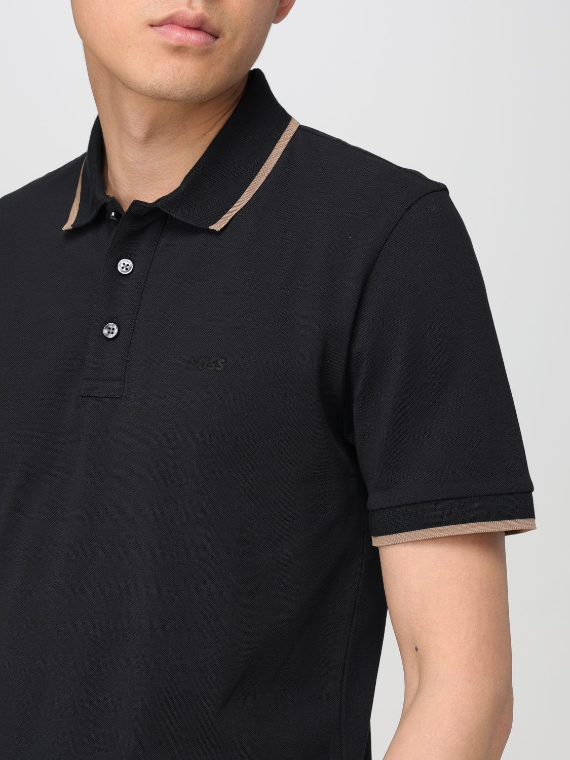 Polo Shirt Men color Black