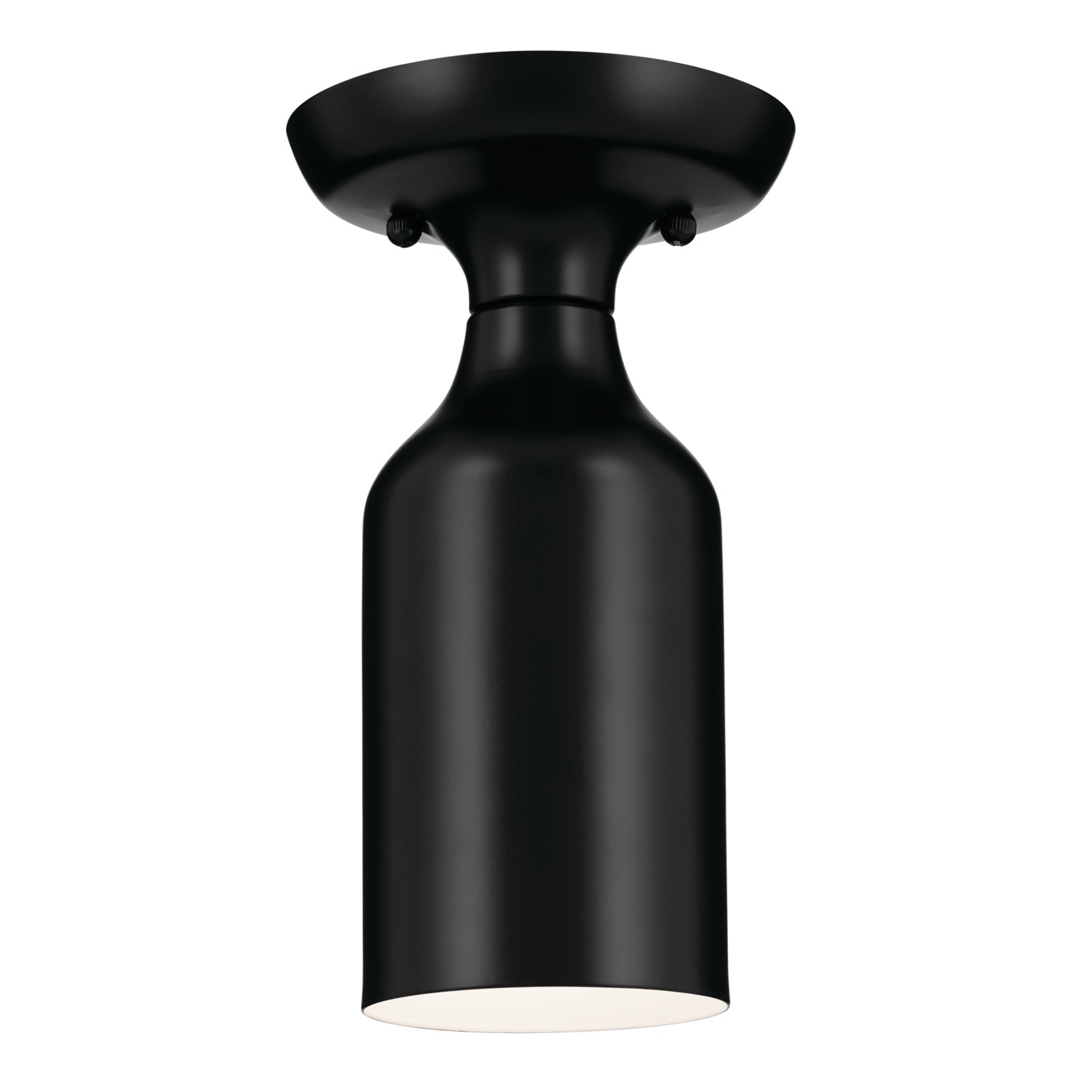 Black One Light Semi Flush Mount from the Sisu Collection