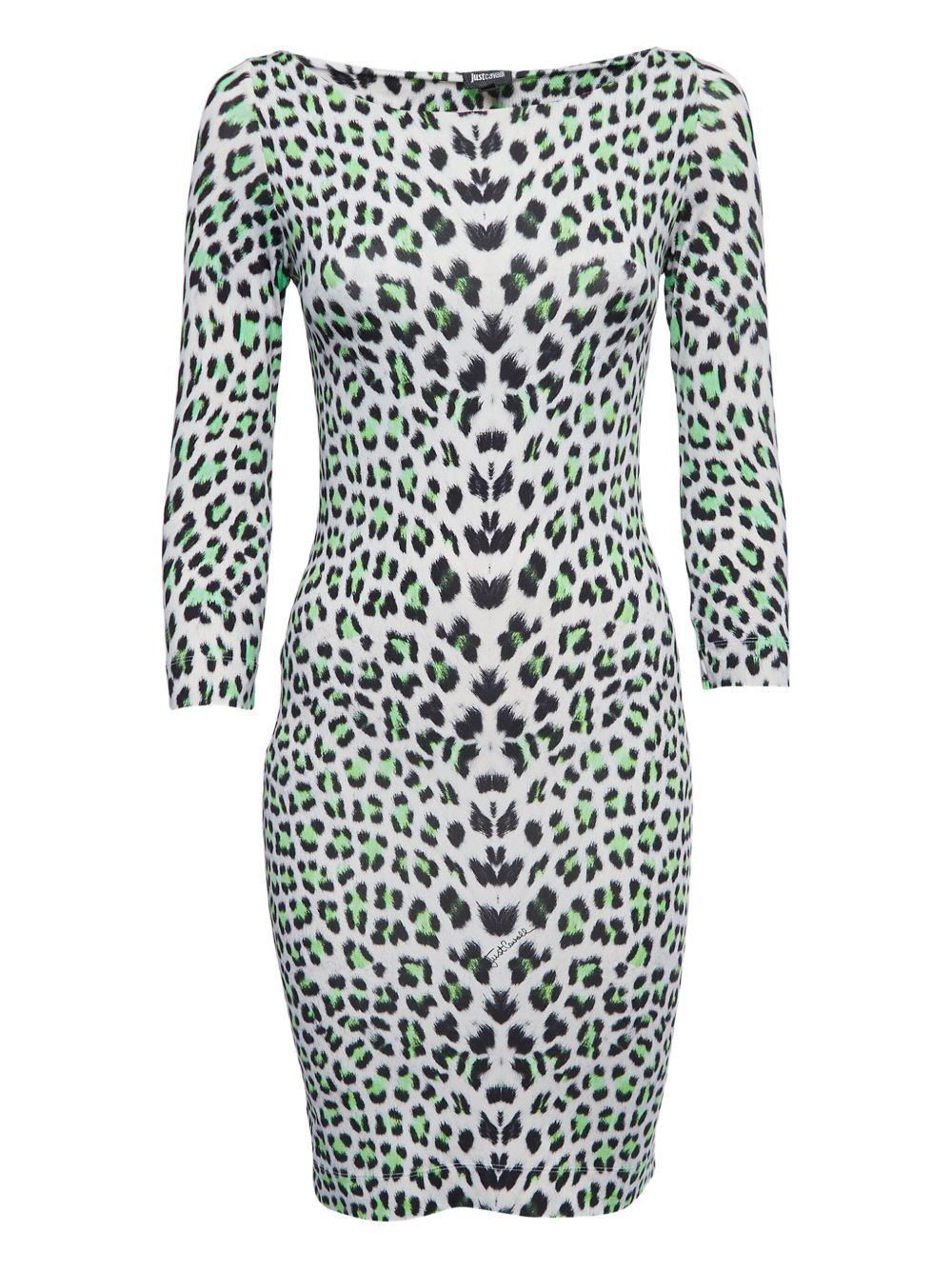 Pre-owned leopard-print dress - White