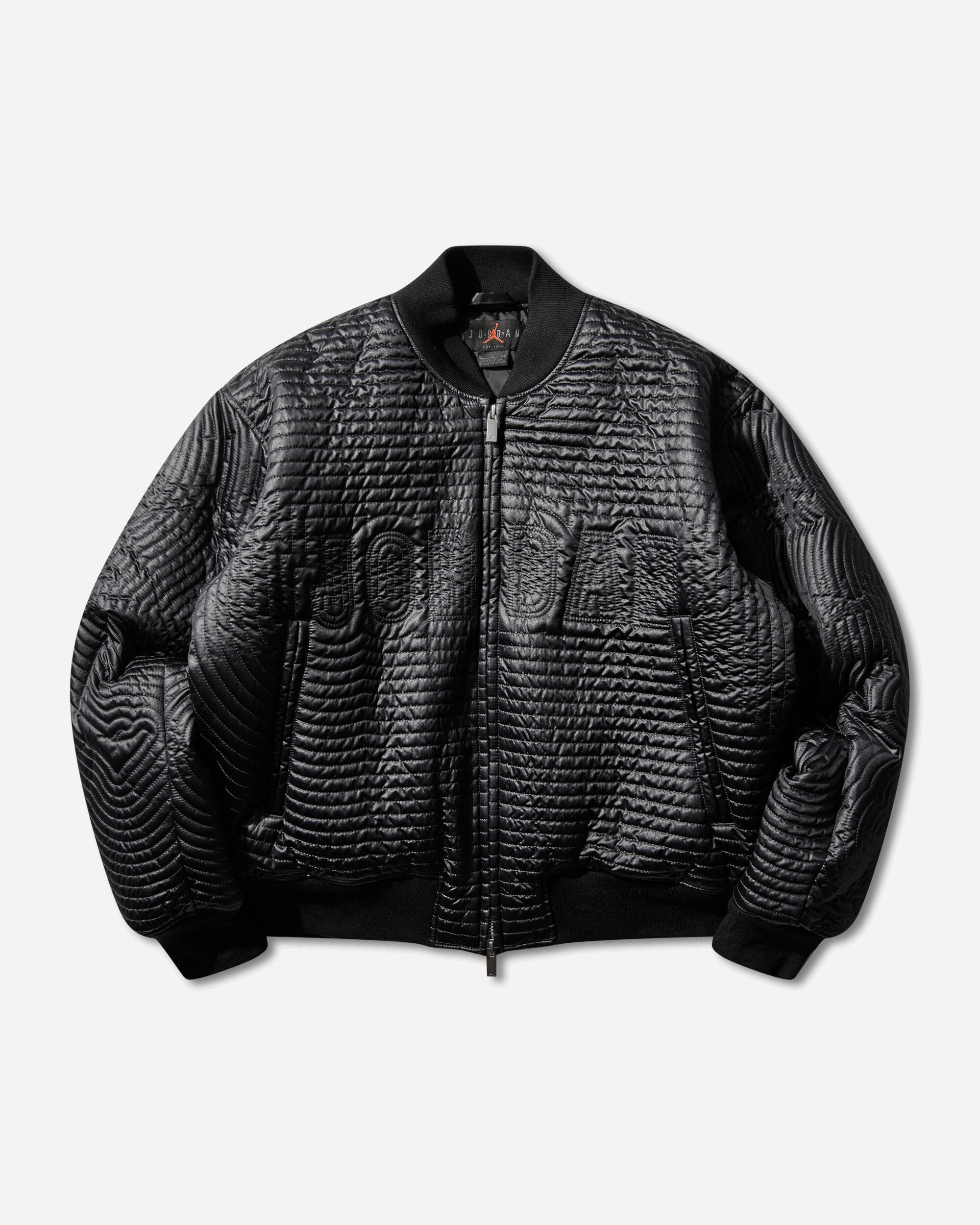 Men s Flight Nylon Varsity Jacket Black