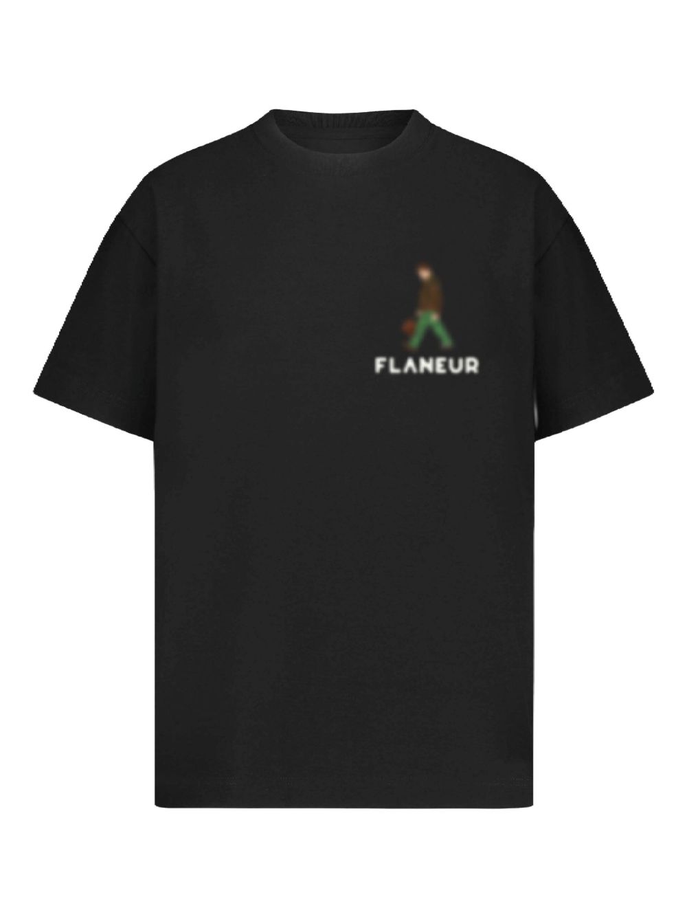 FLÂNEUR logo-print cotton t-shirt - Black