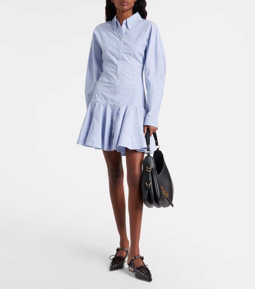 Striped cotton shirt dress