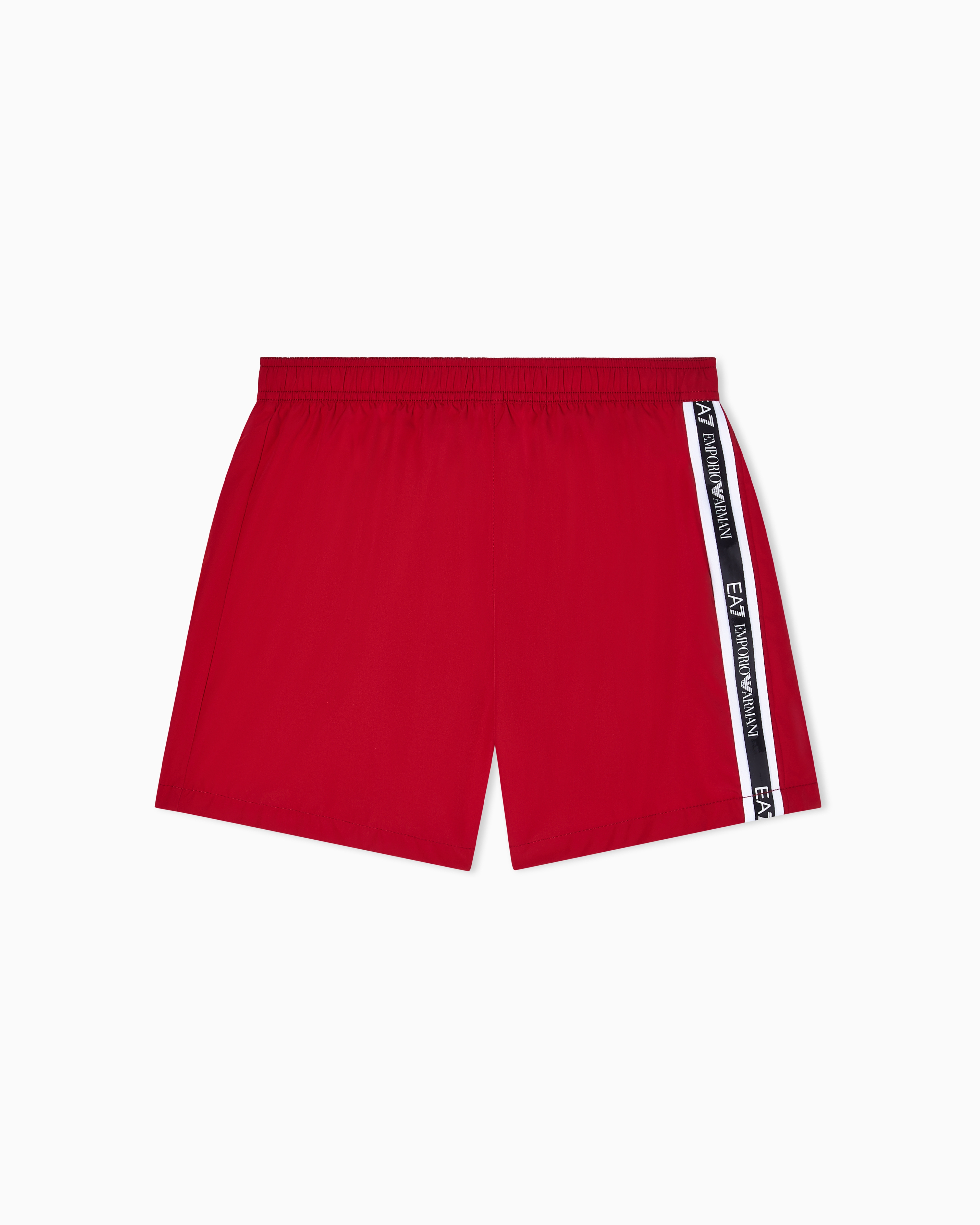 Logo Series Boy swim trunks with logo tape