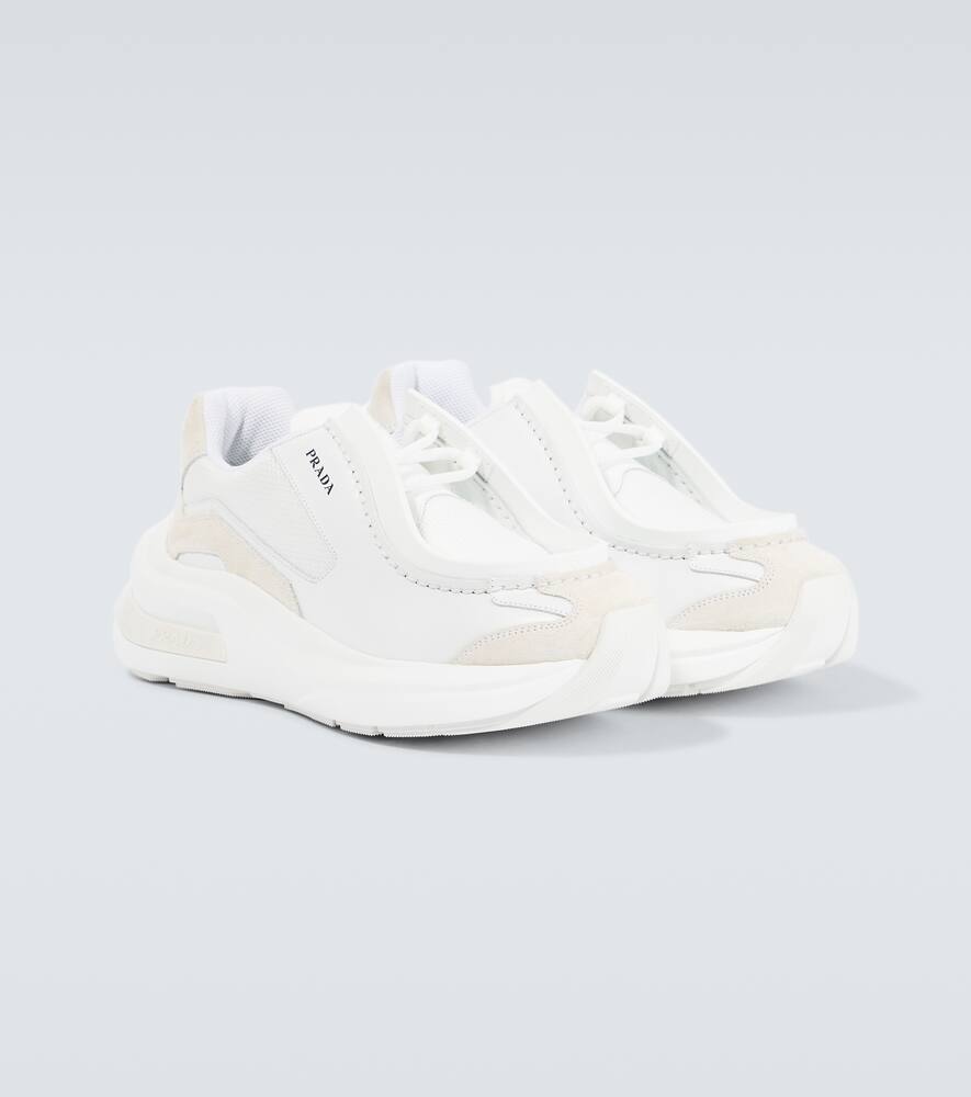 Prada Systeme leather sneakers