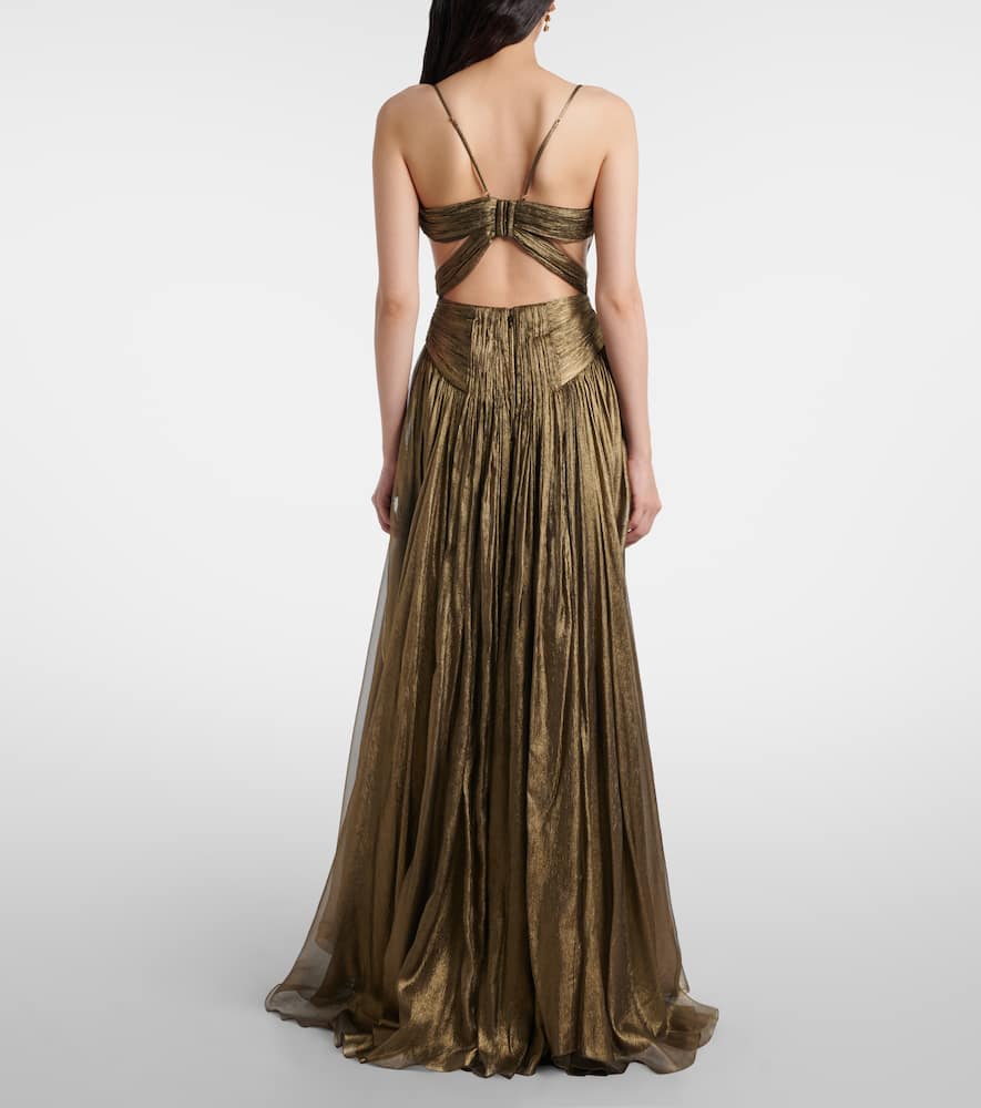 Allar cutout silk mousseline gown