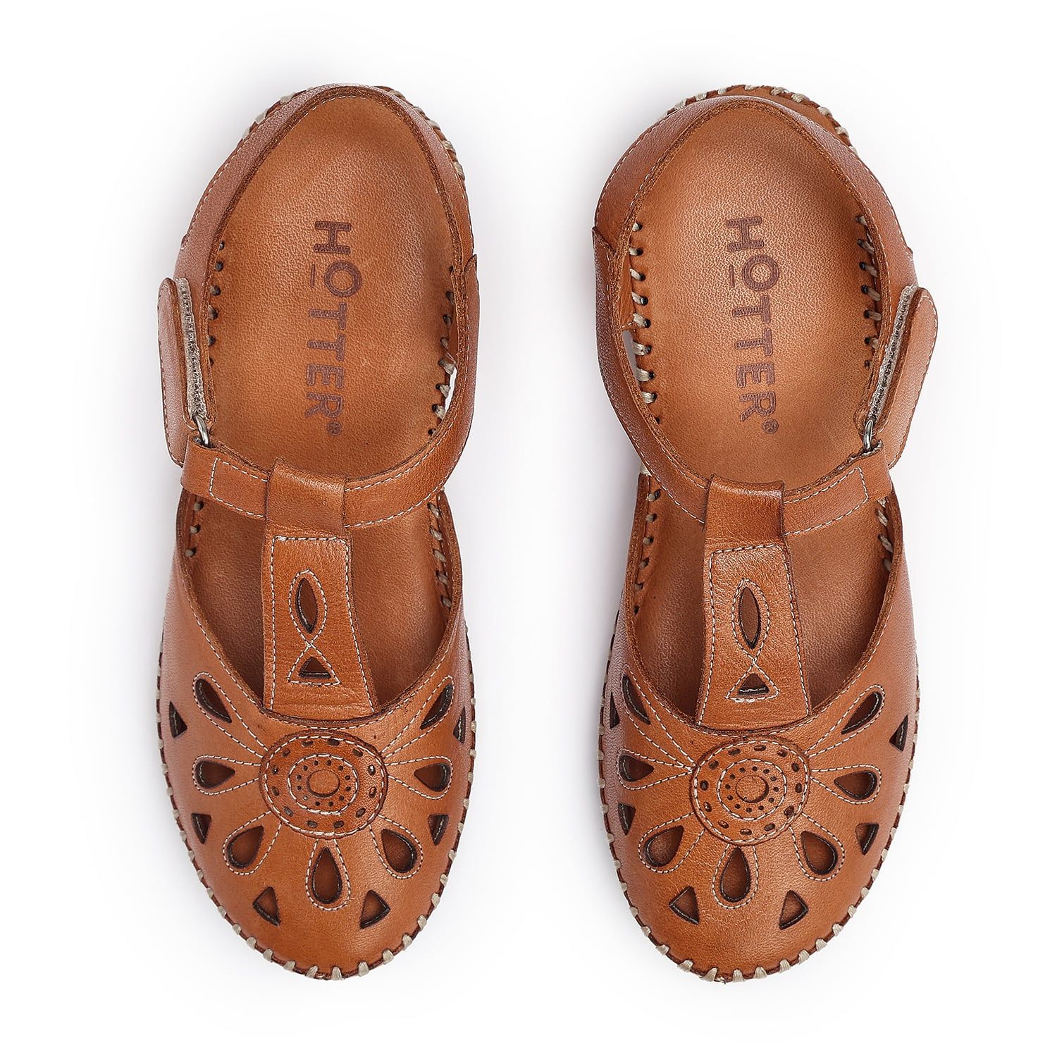 Hotter Women's 'Mdina' Wedge Sandals in Tan