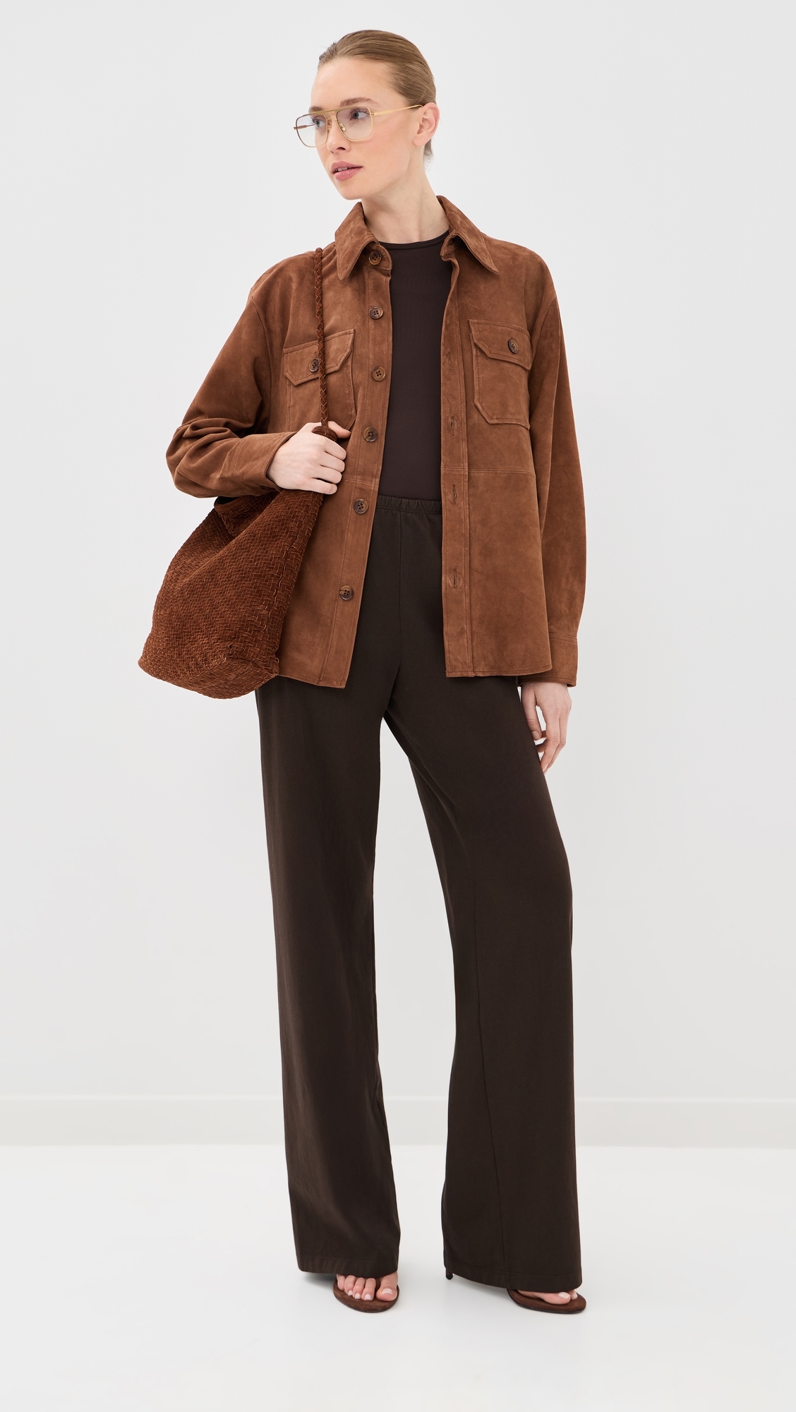 Wide Leg Easy Pants Americano