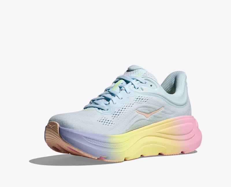 HOKA Women's Bondi 9 Shoes in Glimmering Blue/Overcast