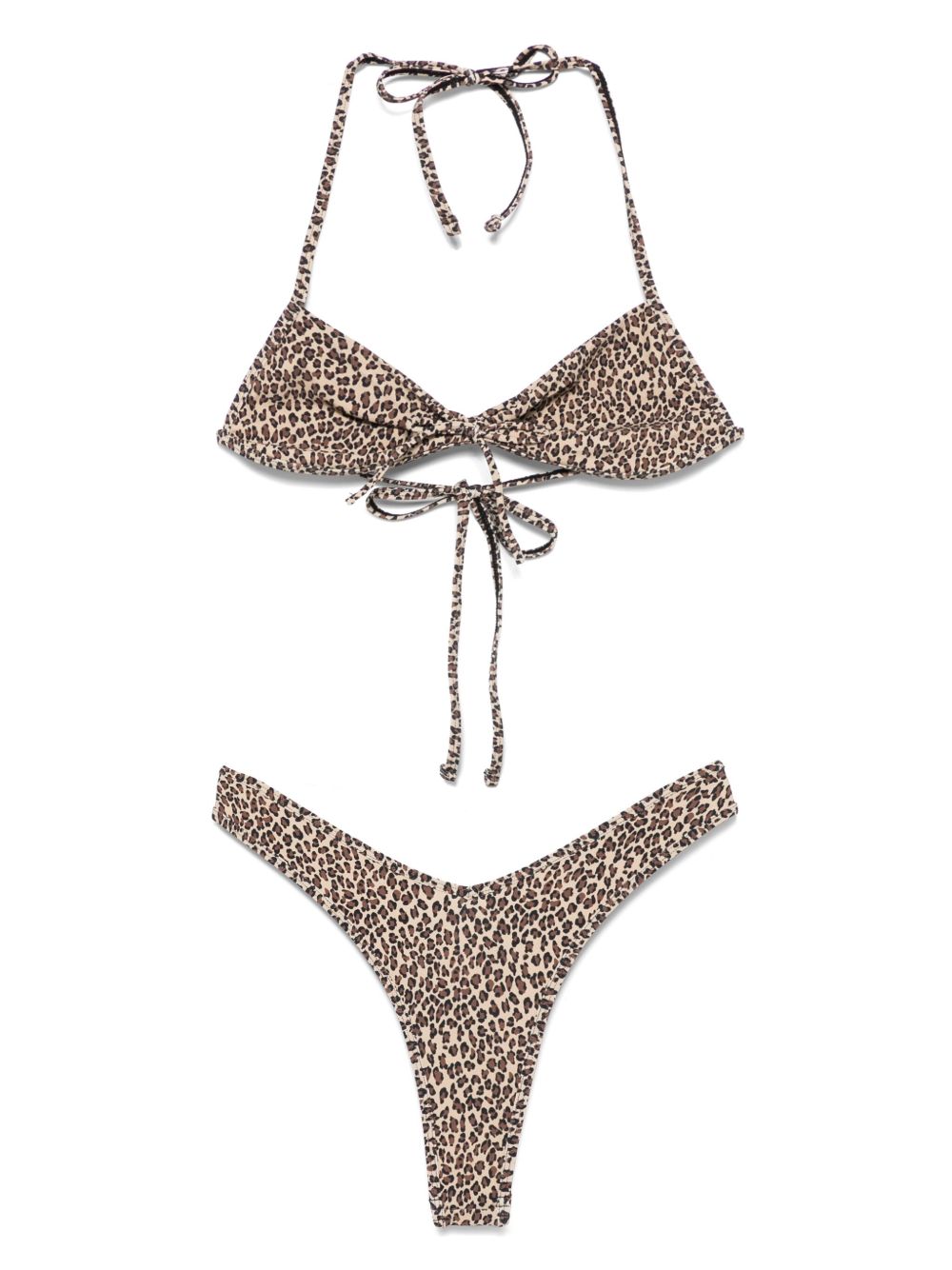 Leopard-print bikini set - Neutrals