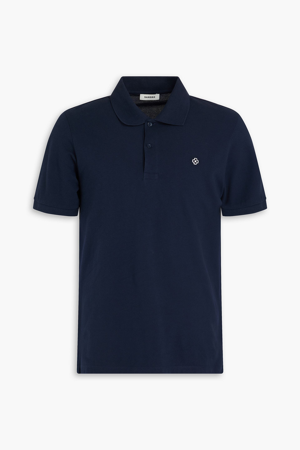 Cotton-piqué polo shirt - Blue - XS