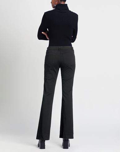 Woman Pants Black Size 2 Cotton, Elastane