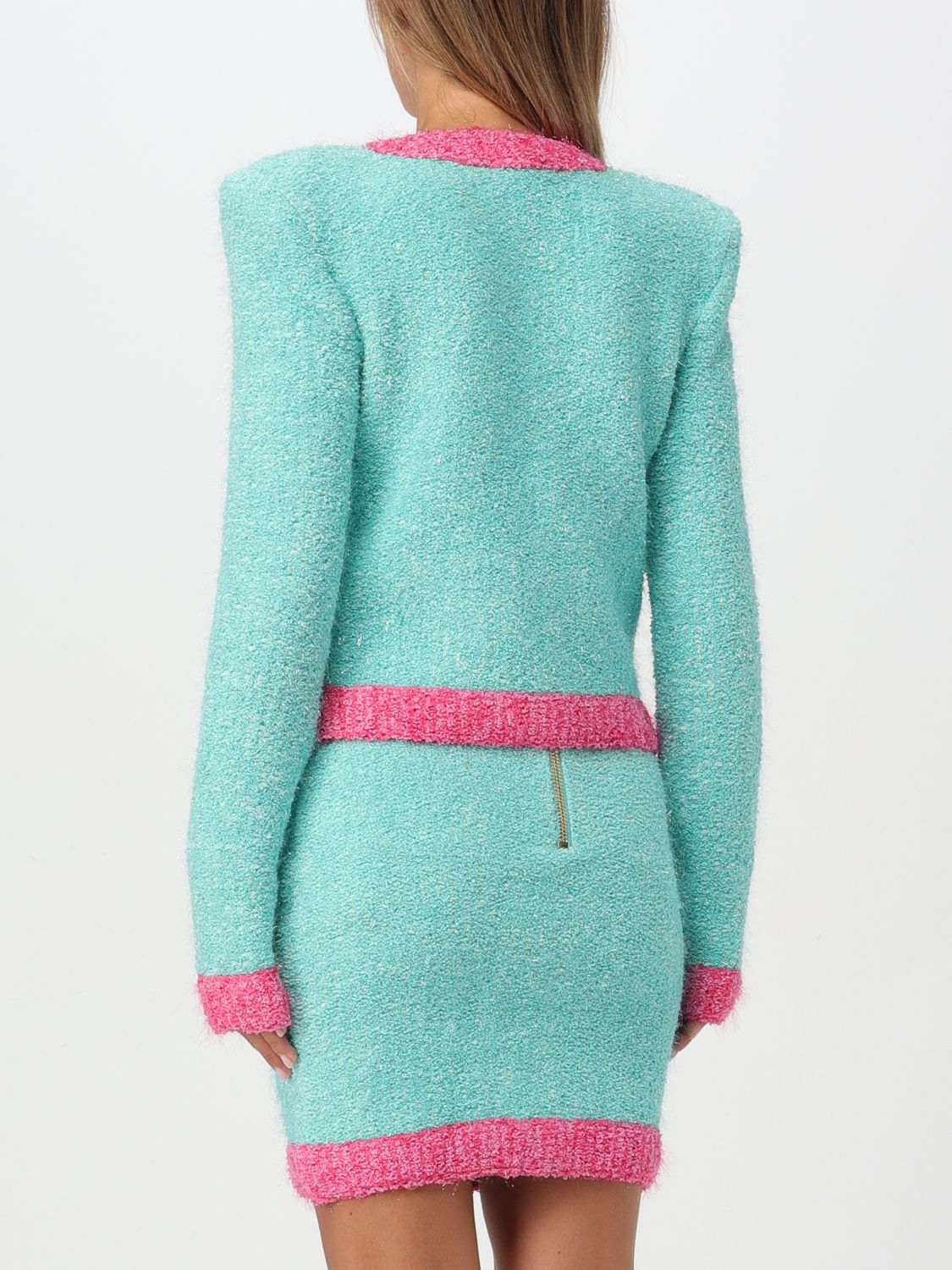 Cropped tweed jacket - Blue