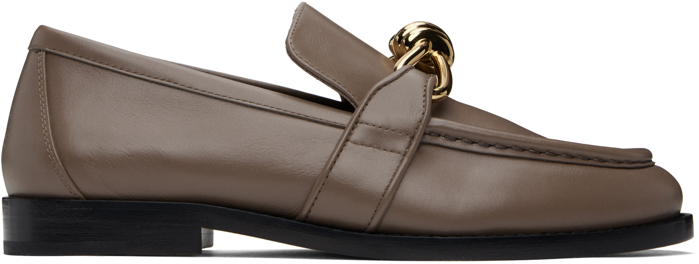 Bottega Veneta Taupe Astaire Loafers