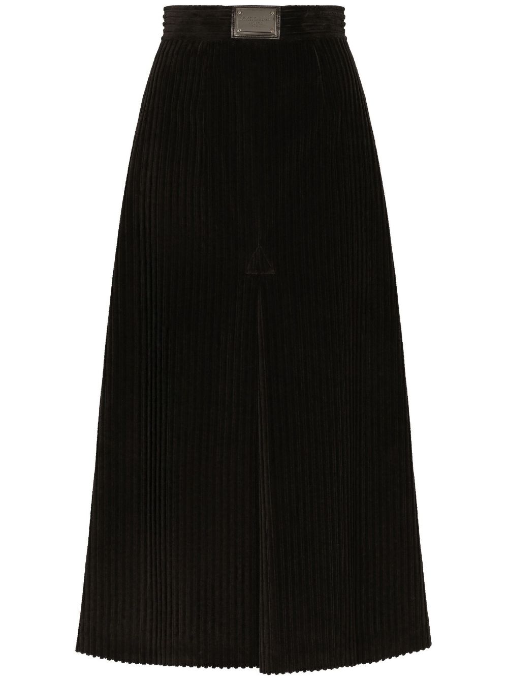 Logo-plaque high-waisted skirt - Black