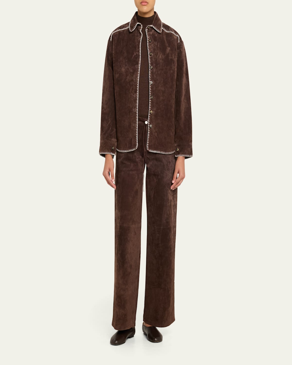 Cool Suede Low-Rise Jeans