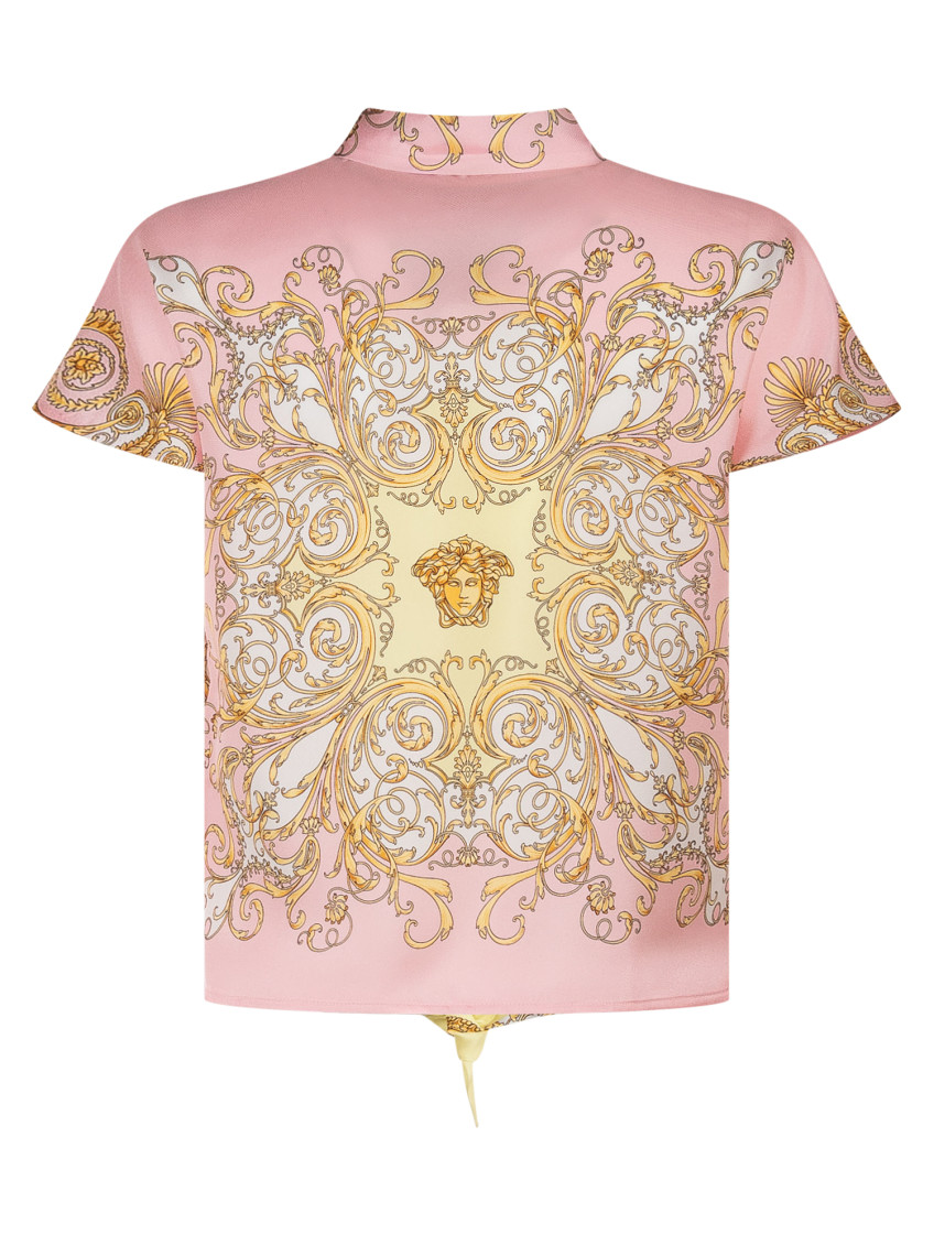 Girls Pink Printed Shirt
