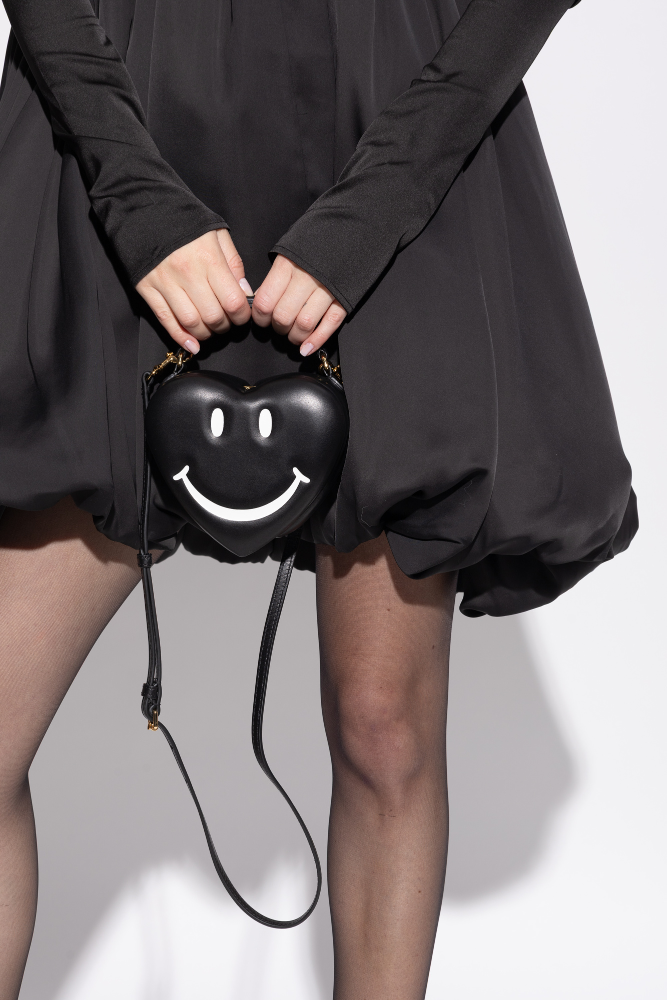 Heart-shaped Handbag, Women's, Black