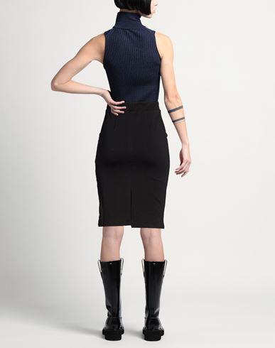 Woman Midi skirt Black Size S Cotton, Elastane