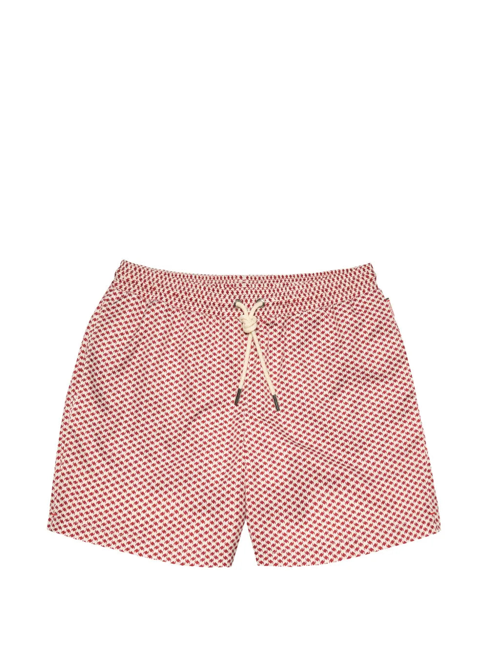 Boxer Patterned Swim Shorts — Red