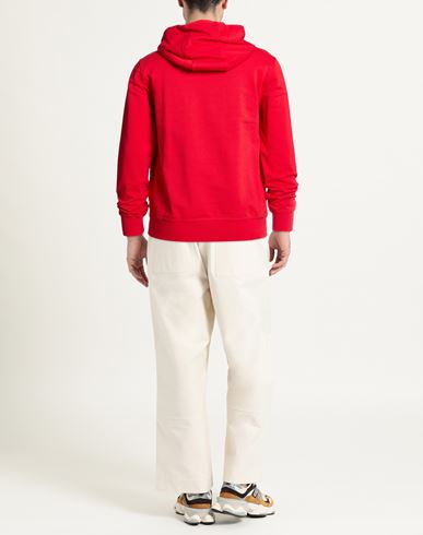 Man Sweatshirt Red Size L Cotton