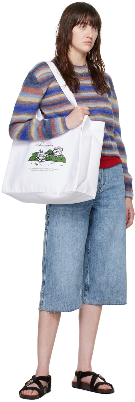 A. P.C. White JJJJound Edition 'Hôtel Souvenirs' Tote