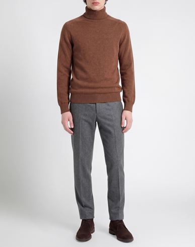 Man Turtleneck Brown Size 44 Cashmere