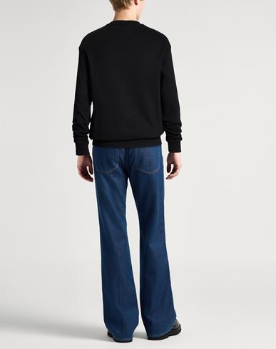 Man Sweatshirt Black Size L Cotton, Modal
