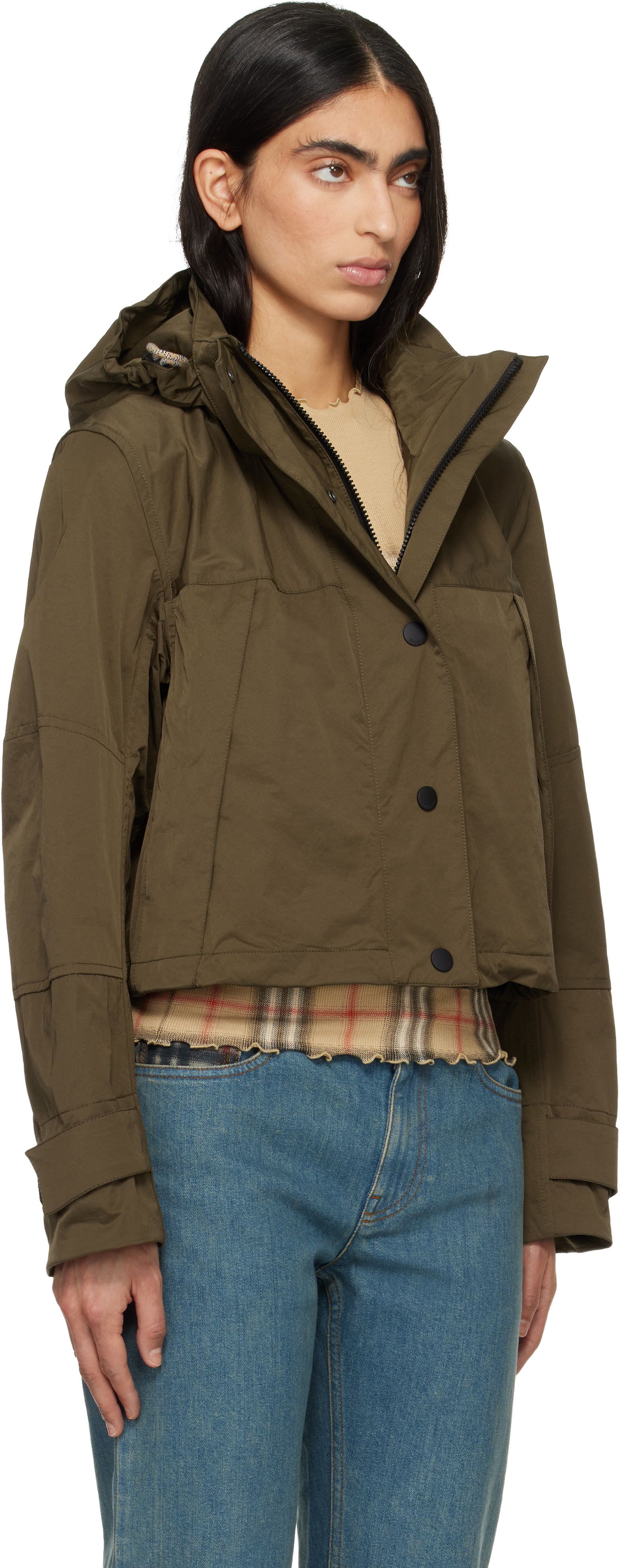 Khaki Nylon Jacket