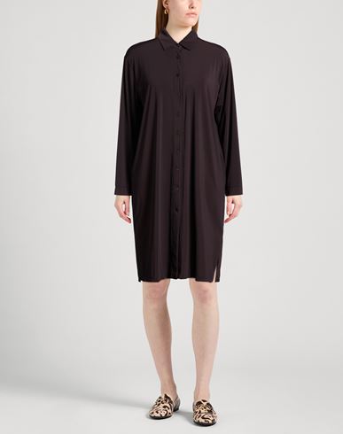 Woman Mini dress Dark brown Size 6 Polyamide, Elastane