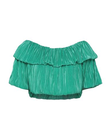 Woman Top Green Size M Polyester, Elastane